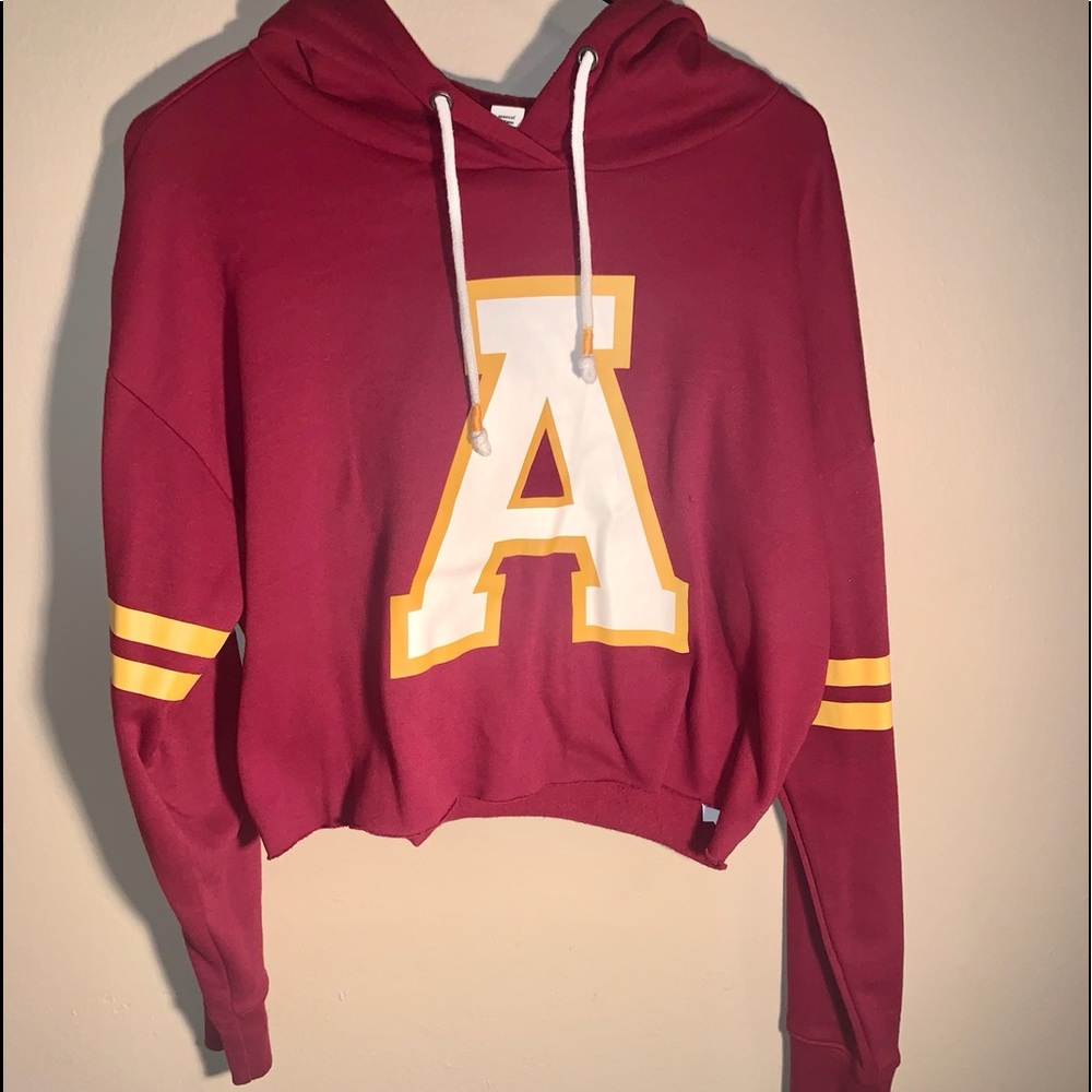 “A” Crop Top Hoodie 💛